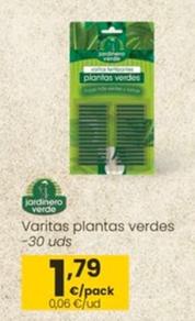 Oferta de Jardinero Verde - Varitas Plantas Verdes por 1,79€ en Eroski