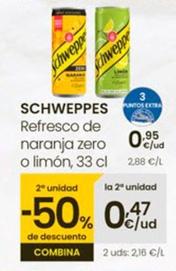 Oferta de Scheweppes - Refresco De Naranja Zero por 0,95€ en Eroski