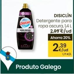 Oferta de Disiclin - Detergente Para Ropa Oscura por 2,39€ en Eroski