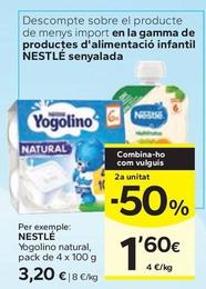 Oferta de Nestlé - Yogolino Natural por 3,2€ en Caprabo