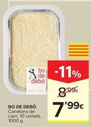Oferta de Bo De Debò - Canelons De Carn, 10 Unitats por 7,99€ en Caprabo