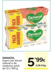 Oferta de Danacol - Logurt Per Beure Natural por 5,99€ en Caprabo