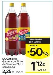 Oferta de La Casera - Gamma De Tinto De Verano por 2,25€ en Caprabo