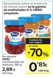 Oferta de Hero - Confitura Diet De Maduixa por 2,69€ en Caprabo