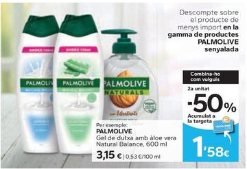Oferta de Palmolive - Gel De Dutxa Amb Aloe Vera Natural Balance por 3,15€ en Caprabo