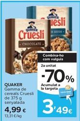 Oferta de Quaker - Gamma De Cereals Cruesli por 4,99€ en Caprabo