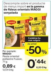 Oferta de Maggi - Pasta Oriental Pollatre Fusion por 0,89€ en Caprabo