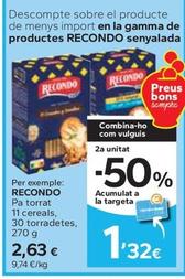 Oferta de Recondo - Pa Torrat 11 Cereals por 2,63€ en Caprabo