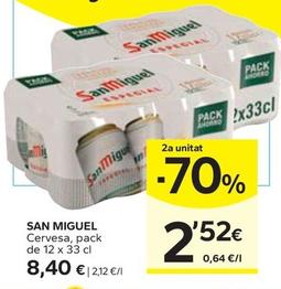 Oferta de San Miguel - Cervesa por 8,4€ en Caprabo