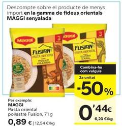 Oferta de Maggi - Pasta Oriental Pollastre Fusion por 0,89€ en Caprabo