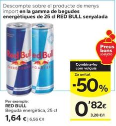 Oferta de Red Bull - Beguda Energética por 1,64€ en Caprabo