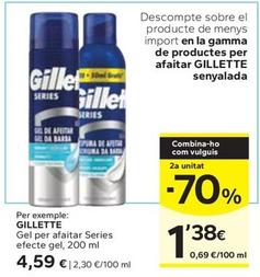 Oferta de Gillette - Gel Per Afatar Series Efecte Gel por 4,59€ en Caprabo