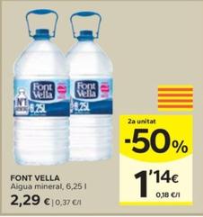 Oferta de Font Vella - Agua Mineral por 2,29€ en Caprabo
