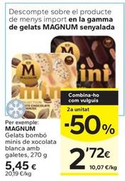 Oferta de Magnum - Gelats Bombo Minis De Xocolata Blanca Amb Gelates por 5,45€ en Caprabo