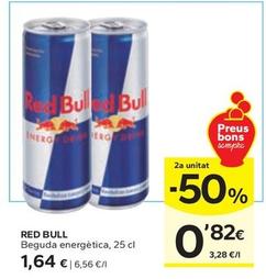 Oferta de Red Bull - Beguda Energética por 1,64€ en Caprabo