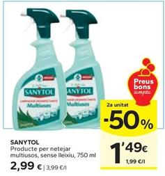Oferta de Sanytol - Producte Per Netejar Multiusos por 2,99€ en Caprabo