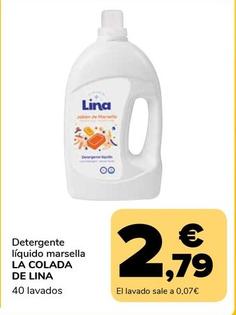 Oferta de La Colada De Lina - Detergente Líquido Marsella por 2,79€ en Supeco