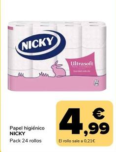 Oferta de Nicky - Papel Higiénico por 4,99€ en Supeco