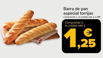 Oferta de Barra De Pan Especial Torrijas por 1,29€ en Supeco