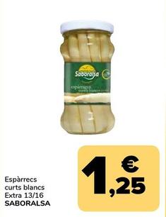 Oferta de Saboralsa - Espàrrecs Curts Blancs Extra 13/16 por 1,25€ en Supeco