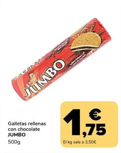 Oferta de Jumbo - Galletas Rellenas Con Chocolate por 1,75€ en Supeco
