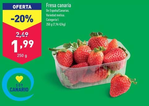 Oferta de Fresa Canaria por 1,99€ en ALDI
