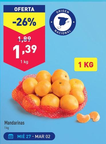Oferta de Mandarinas por 1,75€ en ALDI