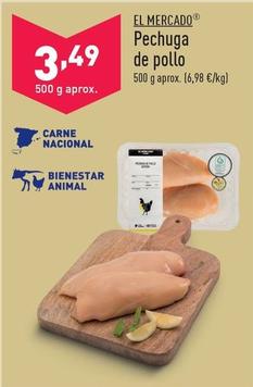 Oferta de El Mercado - Pechuga De Pollo por 3,49€ en ALDI