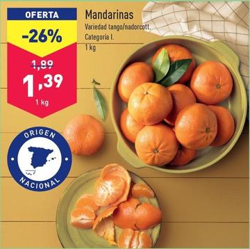 Oferta de Mandarinas por 1,39€ en ALDI