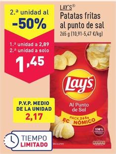 Oferta de Lay's - Patatas Fritas Al Punto De Sal por 2,89€ en ALDI