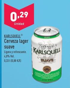Oferta de Karlsquell - Cerveza Lager Suave por 0,29€ en ALDI