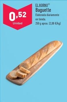Oferta de El Horno - Baguette por 0,52€ en ALDI