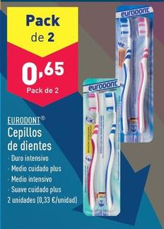 Oferta de Eurodont - Cepillos De Dientes por 0,65€ en ALDI