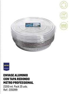 Oferta de Metro Professional - Envase Aluminio Con Tapa Redondo en Makro