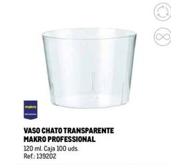 Oferta de Makro - Vaso Chato Transparente en Makro