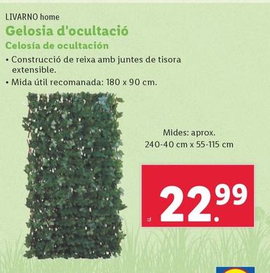 Oferta de Livarno - Celosia De Ocultacion por 22,99€ en Lidl