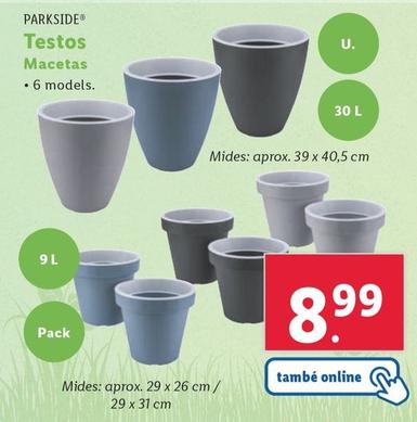 Oferta de Parkside - Macetas por 8,99€ en Lidl