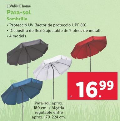 Oferta de Livarno - Sombrilla por 16,99€ en Lidl