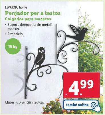 Oferta de Livarno Home - Colgador Para Macetas  por 4,99€ en Lidl