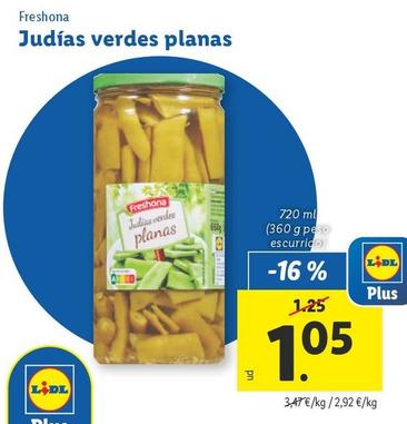 Oferta de Freshona - Judías Verdes Planas por 1,05€ en Lidl