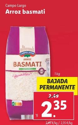 Oferta de Campo Largo - Arroz Basmati por 2,35€ en Lidl