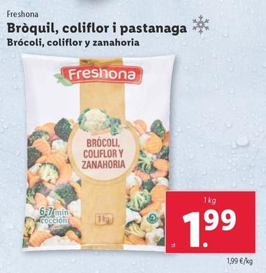Oferta de Freshona - Brocoli, Coliflor Y Zanahoria por 1,99€ en Lidl