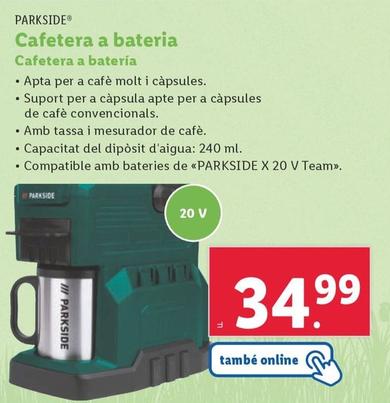 Oferta de Parkside - Cafetera A Bateria por 36,99€ en Lidl