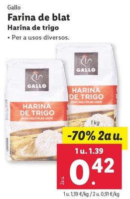 Oferta de Gallo - Harina De Trigo por 1,39€ en Lidl