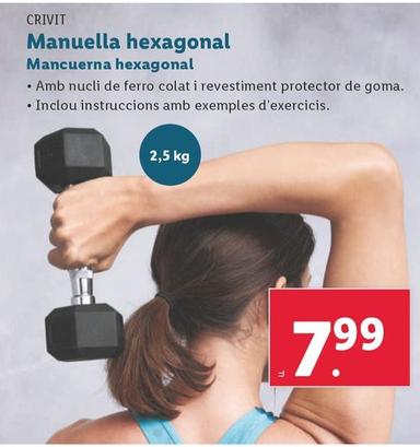 Oferta de Crivit - Mancuerna Hexagonal por 8,99€ en Lidl
