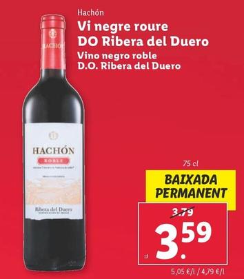 Oferta de Hachon - Ribera Del Duero Roble por 3,59€ en Lidl
