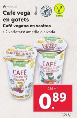 Oferta de Vemondo - Cafe Vegano En vasitos por 0,89€ en Lidl