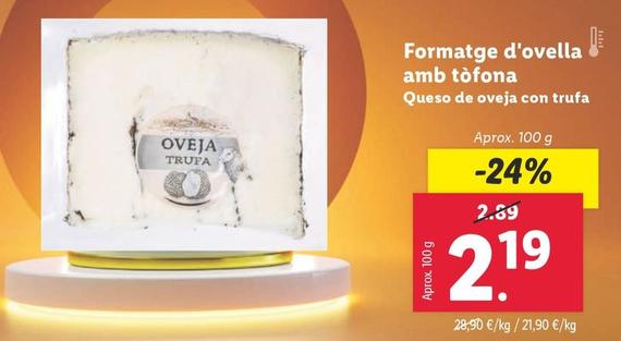 Oferta de Queso De Oveja Con Trufa por 2,19€ en Lidl