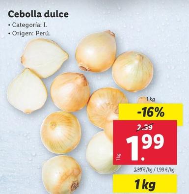 Oferta de Cebolla Dulce por 1,99€ en Lidl