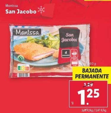 Oferta de Monissa - San Jacobo por 1,25€ en Lidl